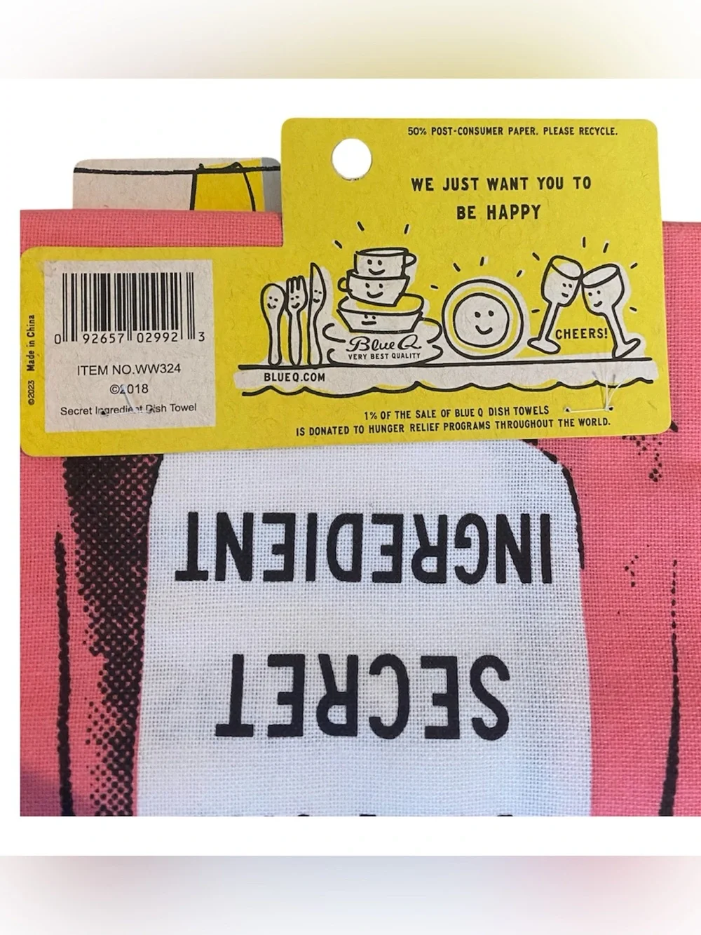 Blue Q Dish Towel “B**** I Am The Secret Ingredient “, 100% Cotton , 21”x28” NWT